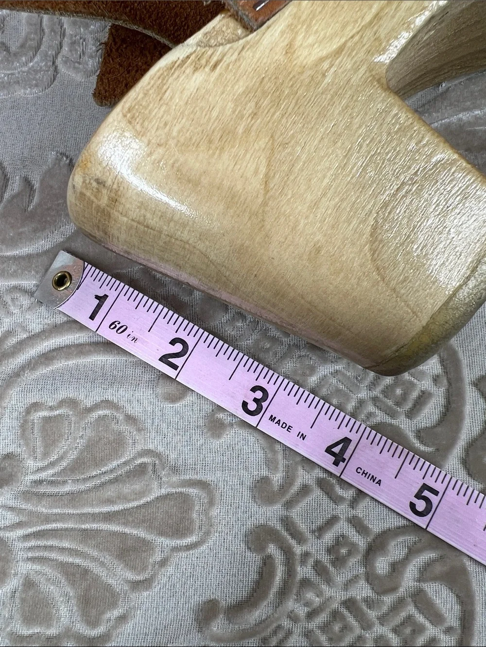 No. 6 Two Strap Clog on Platform in Desert Size 40